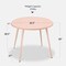 Best Choice Products Round Mid-Century Modern 35.5in Dining Table, Dinette for Home or Kitchen w/Wood Finish Steel Legs​